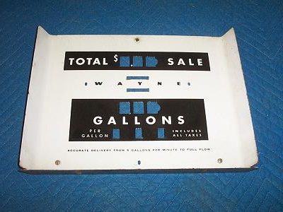 Wayne 505 Porcelain Face Plate With Totalizer Slots