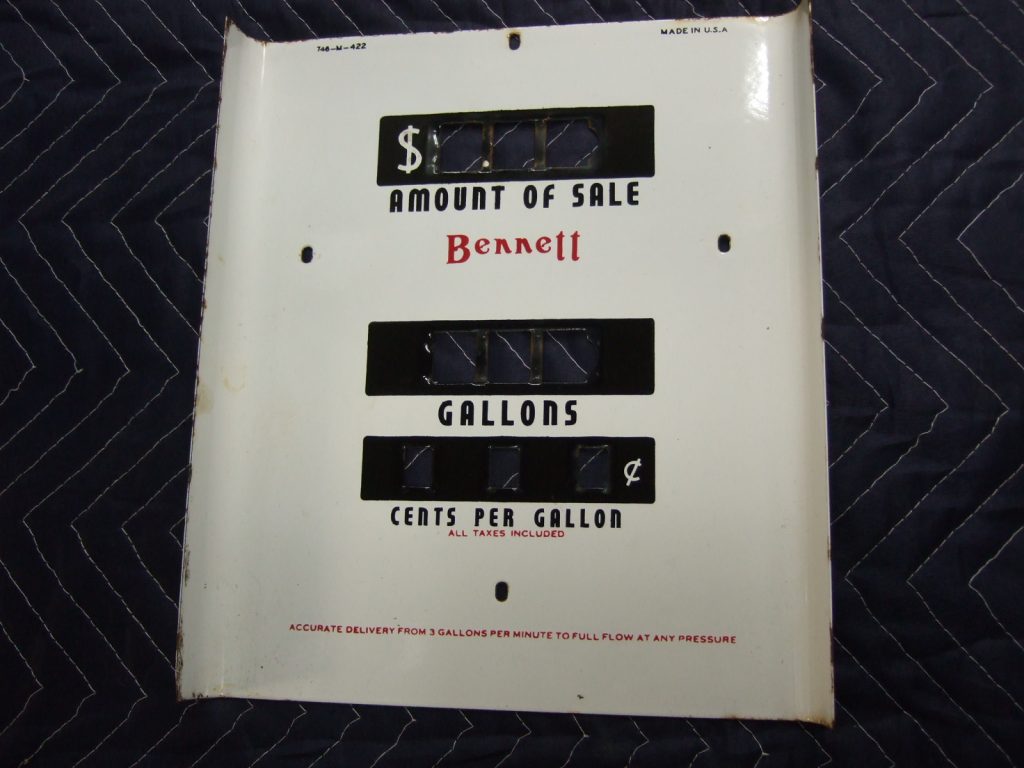 Bennett 756,766 Face Plate Without Totalizer Slots